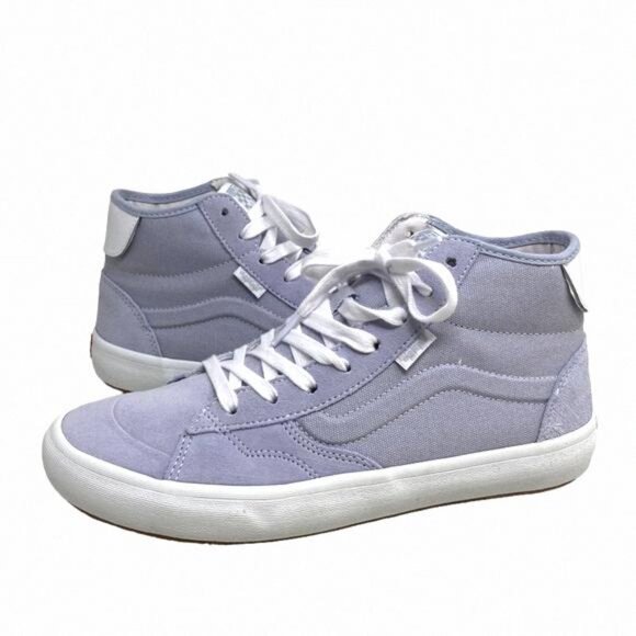 VANS Skate Lizzie Dusty Blue Shoe High Casual For VN0A4BX1DSB Canvas Suede Women - Picture 7 of 11